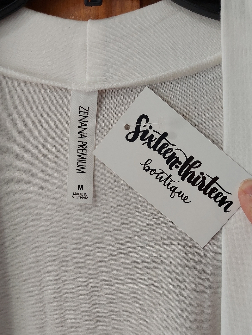 🆕 Zenana Premium Soft Open Front Long Length Cardigan, Cream, Size Medium, NEW - Picture 2 of 7